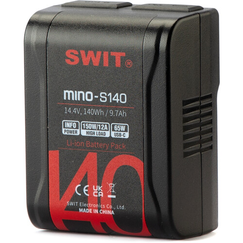 SWIT MINO-S140 140Wh Pocket Battery with D-Tap and USB Outputs (V-Mount) - 1